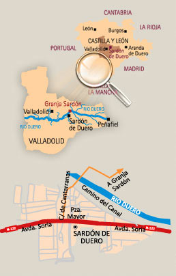 Mapa de situaci�n de Granja Sard�n