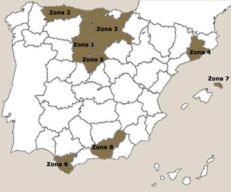 Mapa de distribuidores. Queso Pico Melero
